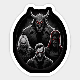 Classic Horror Movie Icons Sticker